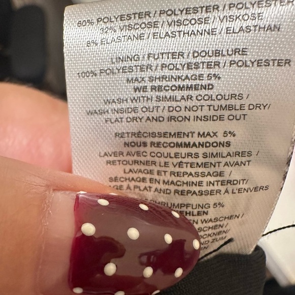 Ganni Black and Gray Patterned Dress - Picture 6 of 6